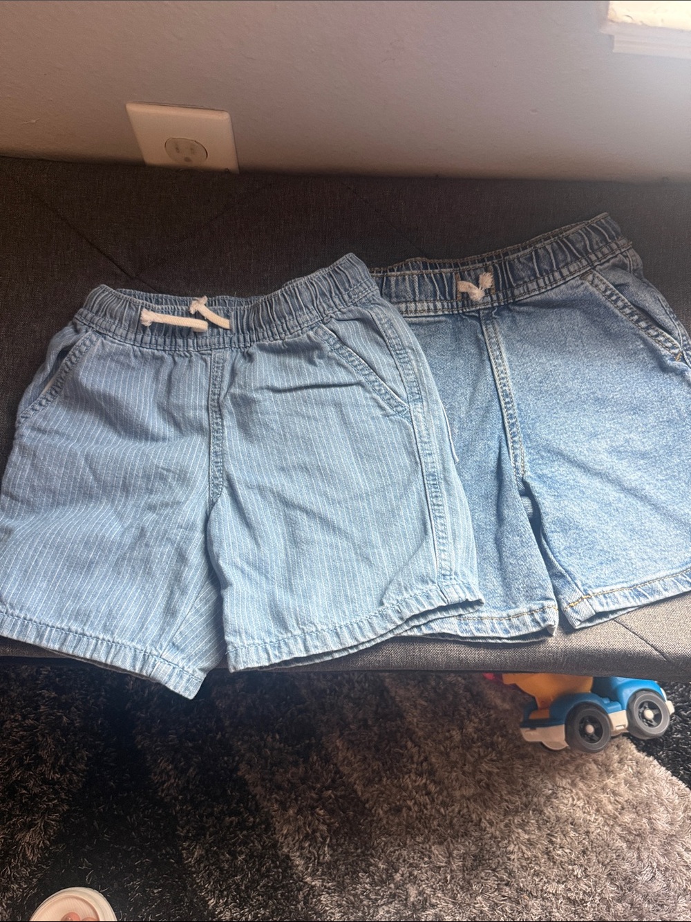 Cat & Jack Blue Kids Denim Elastic-Waist Shorts - 2-Pack
